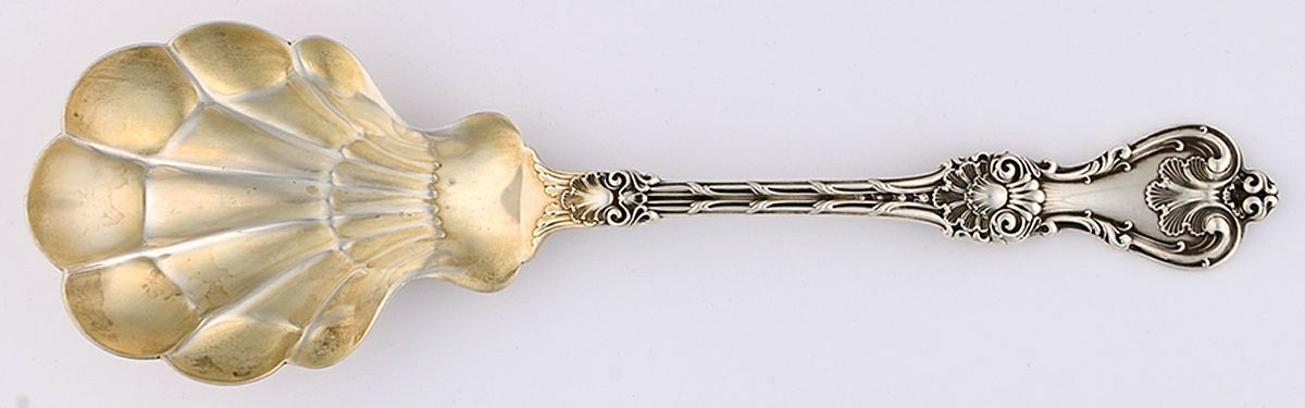 King Edward (Sterling, 1901) Preserve Spoon by Whiting Manf Co-1