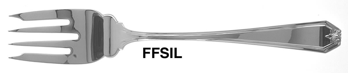 Lady Baltimore (Sterling, 1910, No Monograms) Large Individual Solid Fish/Salad Fork by Whiting Manf Co-1