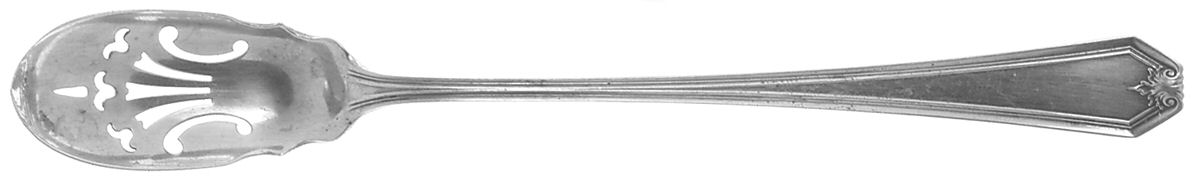Lady Baltimore (Sterling, 1910, No Monograms) Pierced Bowl Short Handle Olive Spoon by Whiting Manf Co-1