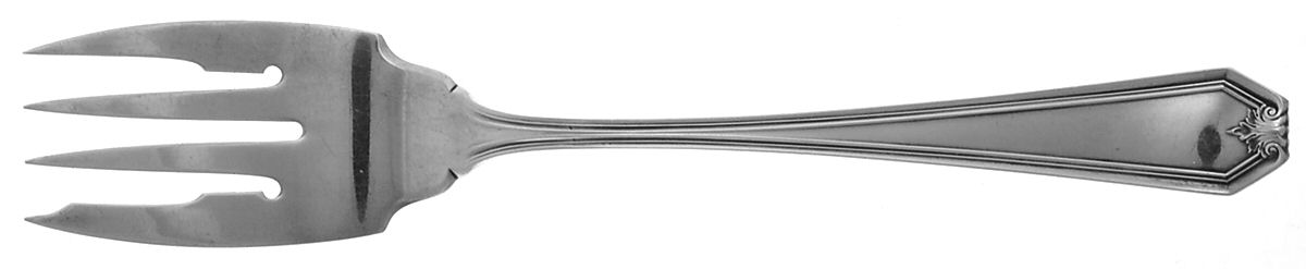 Lady Baltimore (Sterling, 1910, No Monograms) Medium Solid Cold Meat Serving Fork by Whiting Manf Co-1