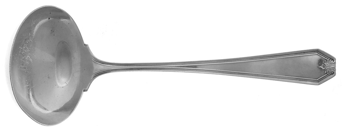 Lady Baltimore (Sterling, 1910, No Monograms) Solid Gravy Ladle by Whiting Manf Co-1