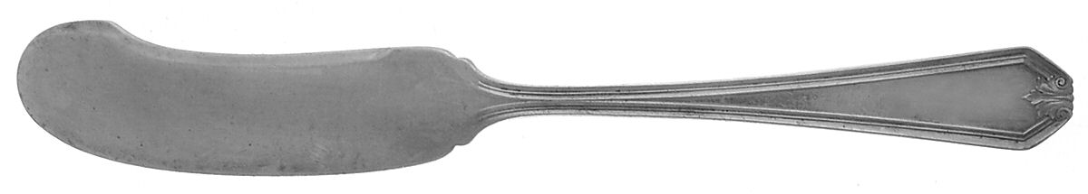 Lady Baltimore (Sterling, 1910, No Monograms) Large Flat Handle Butter Spreader by Whiting Manf Co-1