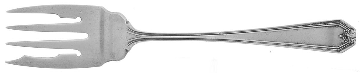 Lady Baltimore (Sterling, 1910, No Monograms) Small Solid Cold Meat Serving Fork by Whiting Manf Co-1