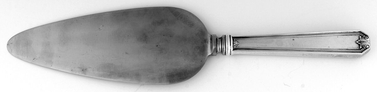 Lady Baltimore (Sterling, 1910, No Monograms) Pie Server with Stainless Blade by Whiting Manf Co-1