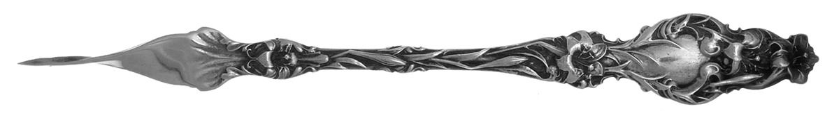 Lily (Sterling, 1902, Lion-Pat.1902) One Tine Butter Pick by Whiting Manf Co-1