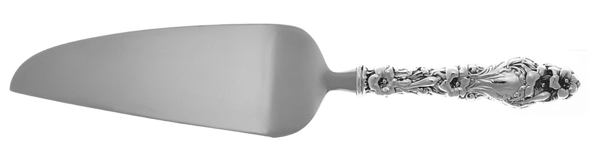 Lily (Sterling, 1902, Lion-Pat.1902) Pie and Cake Server with Stainless Blade HC by Whiting Manf Co-1