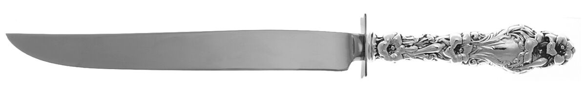 Lily (Sterling, 1902, Lion-Pat.1902) Carving Knife Small with Stainless Blade HC by Whiting Manf Co-1
