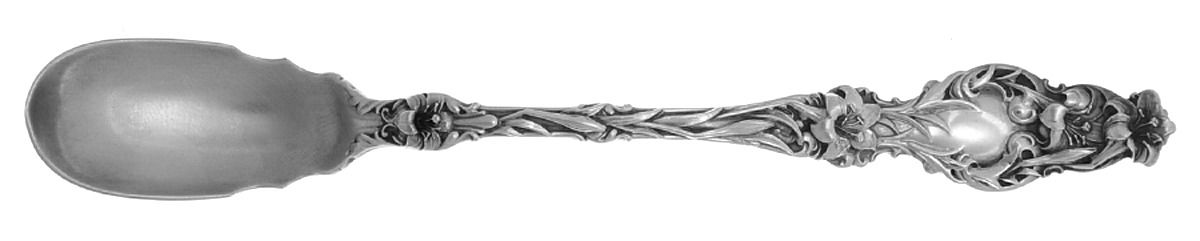 Lily (Sterling, 1902, Lion-Pat.1902) Large Horseradish Serving Spoon by Whiting Manf Co-1