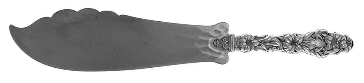 Lily (Sterling, 1902, Lion-Pat.1902) Large Hollow Handle Ice Cream Slicer Sterling Bld by Whiting Manf Co-1