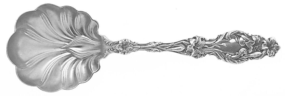 Lily (Sterling, 1902, Lion-Pat.1902) Large Jelly Spoon by Whiting Manf Co-1