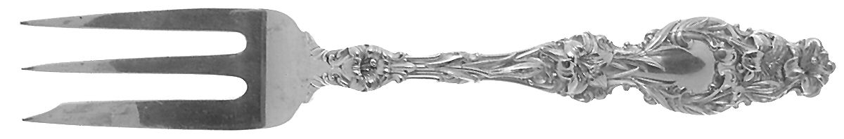 Lily (Sterling, 1902, Lion-Pat.1902) Large Individual Pie Fork by Whiting Manf Co-1