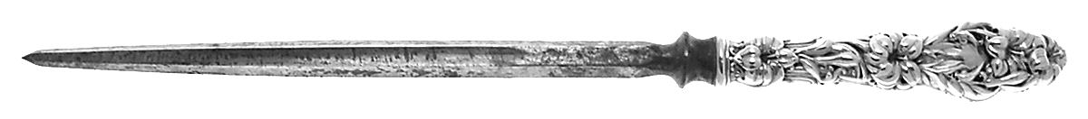 Lily (Sterling, 1902, Lion-Pat.1902) Large Thick Handle Steel Rod Knife Sharpener by Whiting Manf Co-1