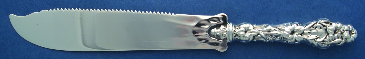 Lily (Sterling, 1902, Lion-Pat.1902) Hollow Handle Solid Cake Saw by Whiting Manf Co-1