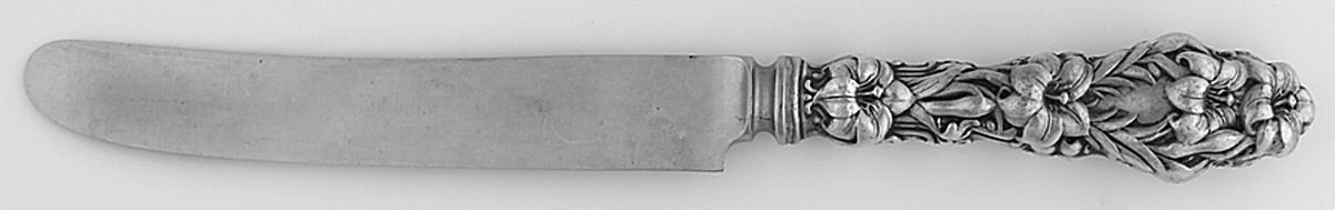 Lily (Sterling, 1902, Lion-Pat.1902) New French Knife Thick Hollow Handle Bolster by Whiting Manf Co-1