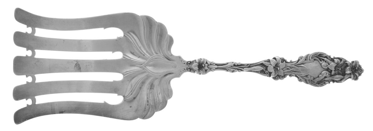 Lily (Sterling, 1902, Lion-Pat.1902) Solid Asparagus Server by Whiting Manf Co-1