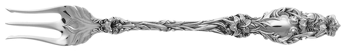 Lily (Sterling, 1902, Lion-Pat.1902) Oyster Fork by Whiting Manf Co-1