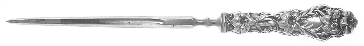 Lily (Sterling, 1902, Lion-Pat.1902) Small Thick Handle Steel Rod Knife Sharpener by Whiting Manf Co-1