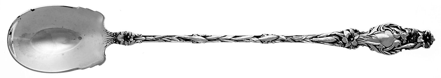 Lily (Sterling, 1902, Lion-Pat.1902) Large Lettuce Serving Spoon by Whiting Manf Co-1