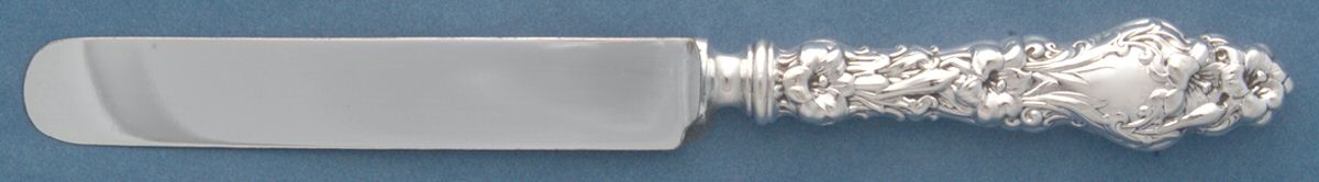 Lily (Sterling, 1902, Lion-Pat.1902) Blunt Thin Hollow Knife with Bolster by Whiting Manf Co-1