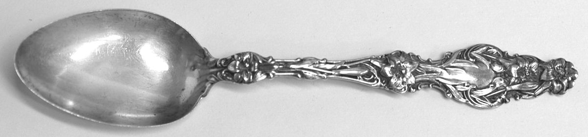 Lily (Sterling, 1902, Lion-Pat.1902) Five O'Clock Teaspoon by Whiting Manf Co-1