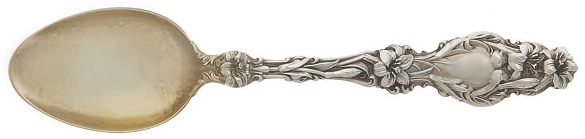 Lily (Sterling, 1902, Lion-Pat.1902) Demitasse Spoon by Whiting Manf Co-1