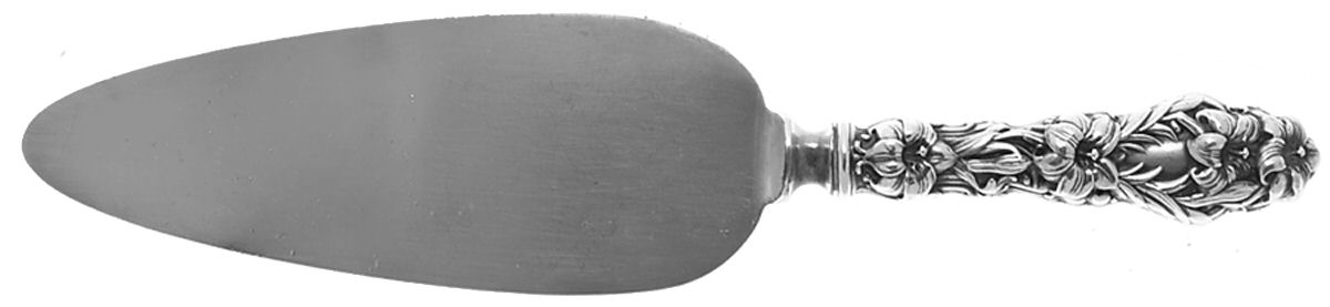 Lily (Sterling, 1902, Lion-Pat.1902) Thick Handle New Style Pie Server,Slvp Blade by Whiting Manf Co-1
