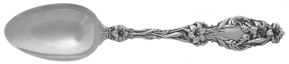 Lily (Sterling, 1902, Lion-Pat.1902) Tablespoon (Serving Spoon) by Whiting Manf Co-1