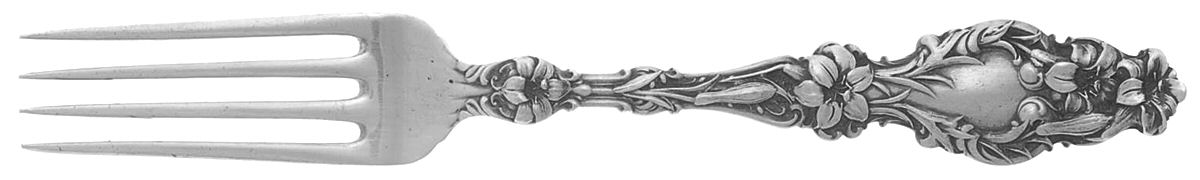 Lily (Sterling, 1902, Lion-Pat.1902) Solid Youth Tea Fork by Whiting Manf Co-1
