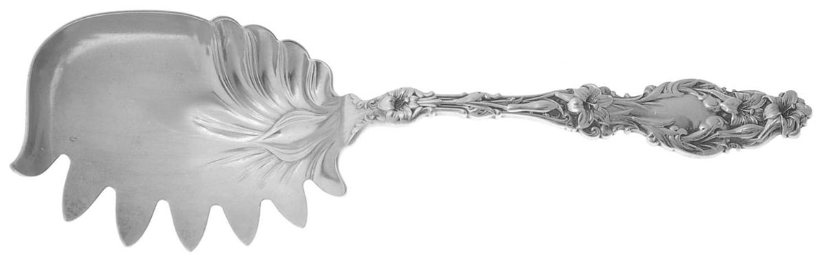 Lily (Sterling, 1902, Lion-Pat.1902) Solid Macaroni Server by Whiting Manf Co-1