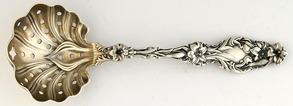 Lily (Sterling, 1902, Lion-Pat.1902) Large Sugar Sifter by Whiting Manf Co-1