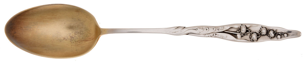 Lily of The Valley (Sterling, 1885, No Monograms) Parfait Spoon (Solid Piece) by Whiting Manf Co-1