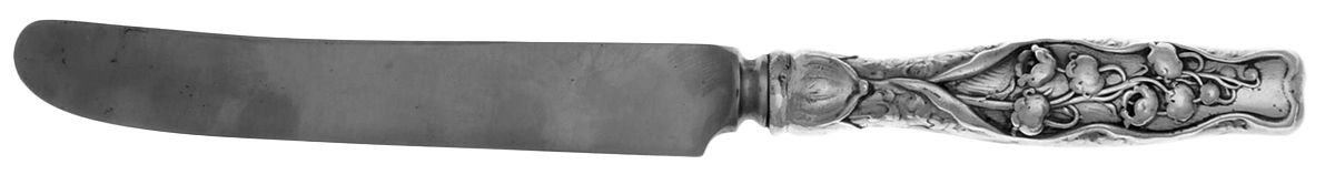 Lily of The Valley (Sterling, 1885, No Monograms) New French Hollow Knife with Bolster by Whiting Manf Co-1