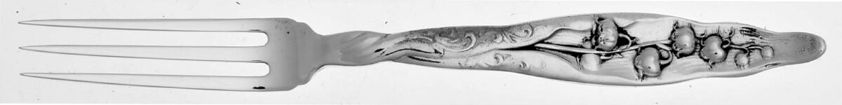 Lily of The Valley (Sterling, 1885, No Monograms) Strawberry Fork by Whiting Manf Co-1