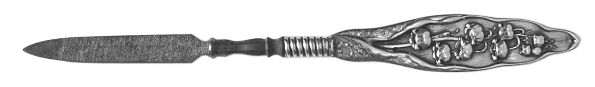 Lily of The Valley (Sterling, 1885, No Monograms) Hollow Handle Nail File by Whiting Manf Co-1