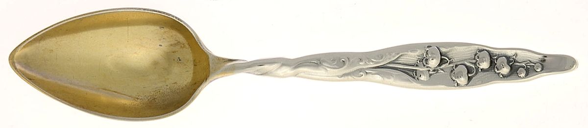 Lily of The Valley (Sterling, 1885, No Monograms) Spoon-Fruit/Orange by Whiting Manf Co-1