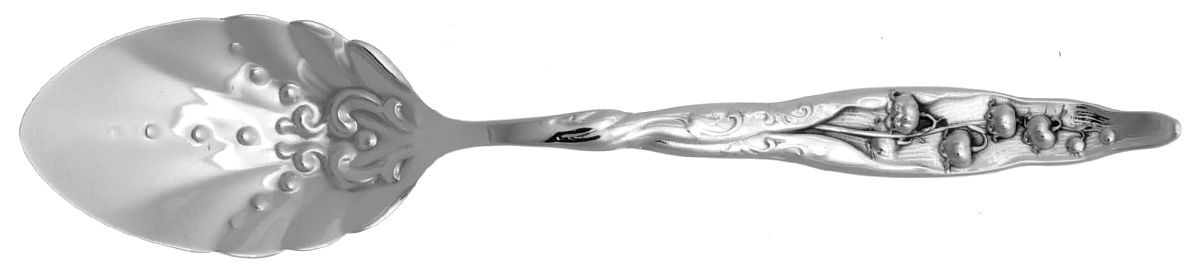 Lily of The Valley (Sterling, 1885, No Monograms) Old Style Ice Cream Spoon by Whiting Manf Co-1
