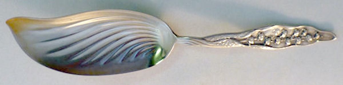 Lily of The Valley (Sterling, 1885, No Monograms) Small Solid Ice Cream Server by Whiting Manf Co-1