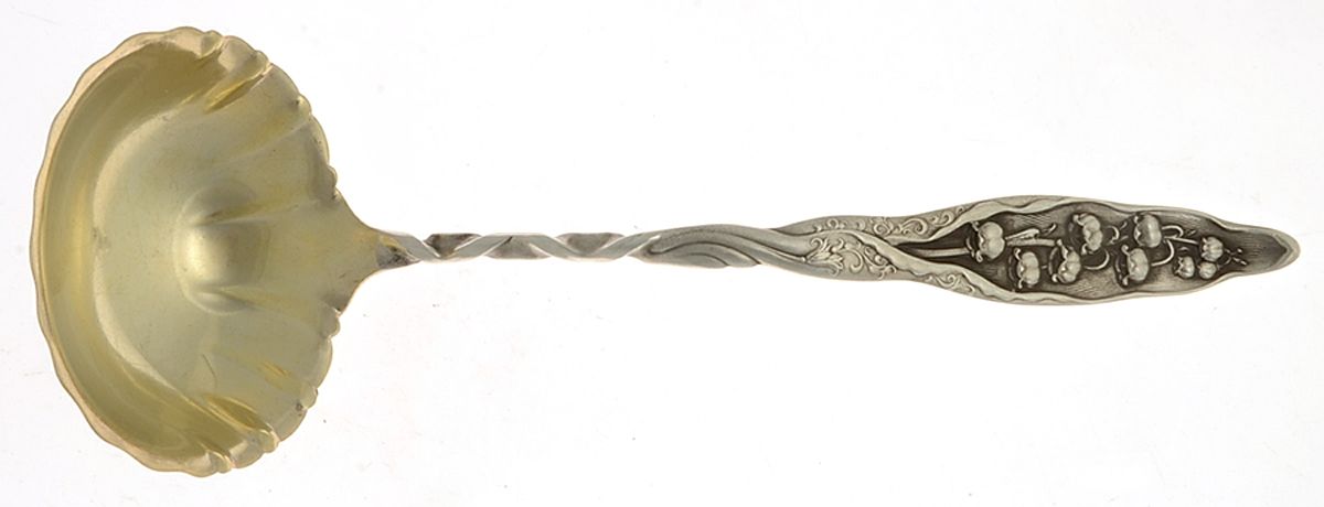 Lily of The Valley (Sterling, 1885, No Monograms) Bouillon Ladle by Whiting Manf Co-1