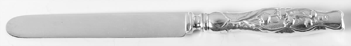 Lily of The Valley (Sterling, 1885, No Monograms) Youth/Tea Knife with Silverplate Blade by Whiting Manf Co-1