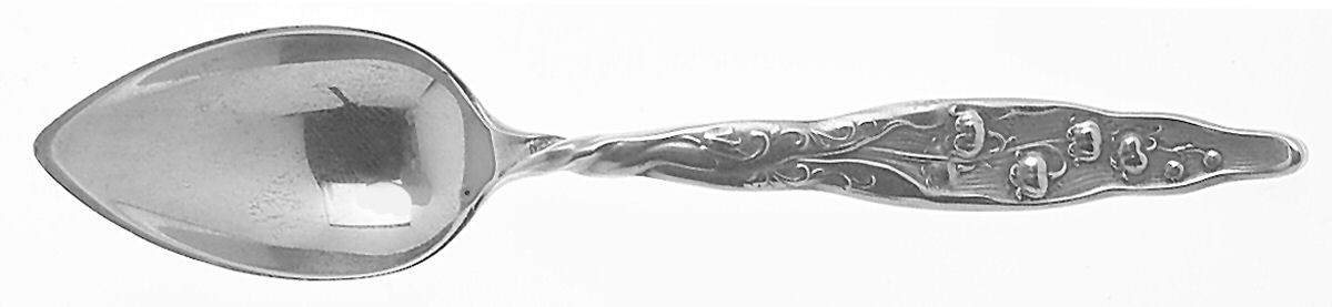 Lily of The Valley (Sterling, 1885, No Monograms) Spoon-Fruit/Orange by Whiting Manf Co-1