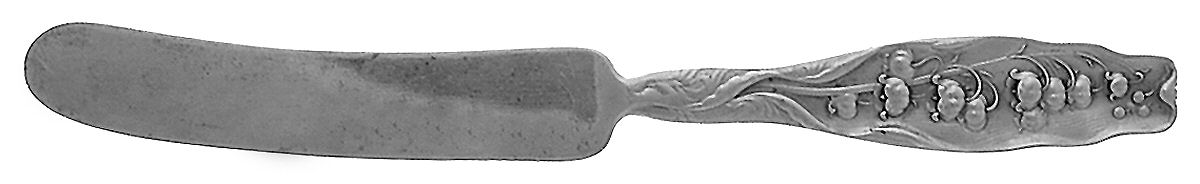 Lily of The Valley (Sterling, 1885, No Monograms) Solid Dessert/Tea Knife by Whiting Manf Co-1