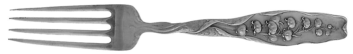 Lily of The Valley (Sterling, 1885, No Monograms) Fork-Heavy Weight by Whiting Manf Co-1