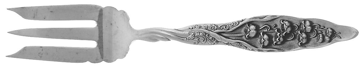 Lily of The Valley (Sterling, 1885, No Monograms) Individual Pie Fork by Whiting Manf Co-1