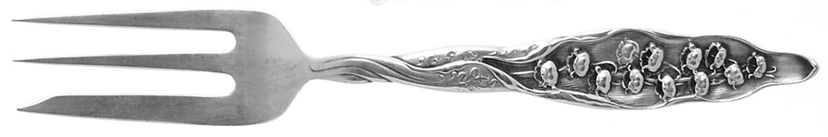 Lily of The Valley (Sterling, 1885, No Monograms) Large Individual Pie Fork by Whiting Manf Co-1