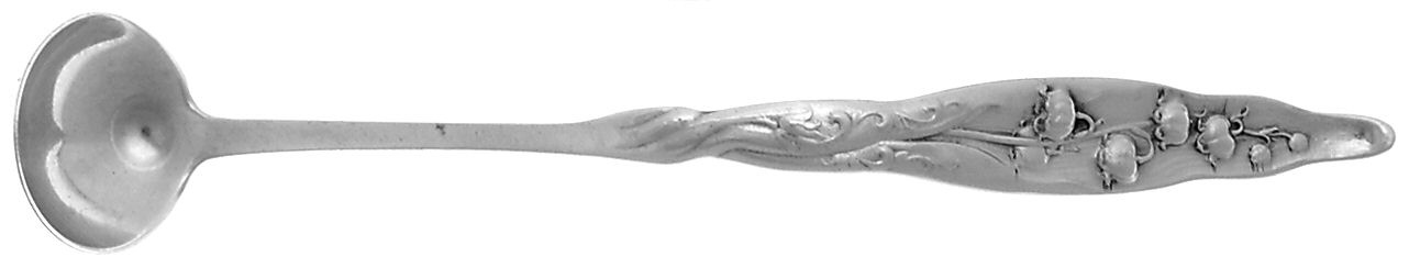 Lily of The Valley (Sterling, 1885, No Monograms) Mustard Spoon by Whiting Manf Co-1