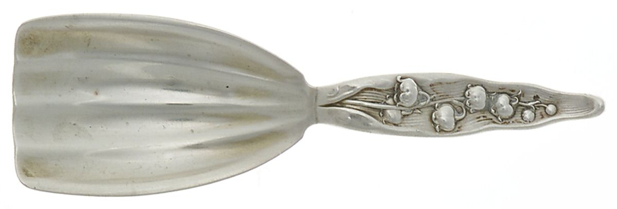 Lily of The Valley (Sterling, 1885, No Monograms) Caddy Scoop by Whiting Manf Co-1