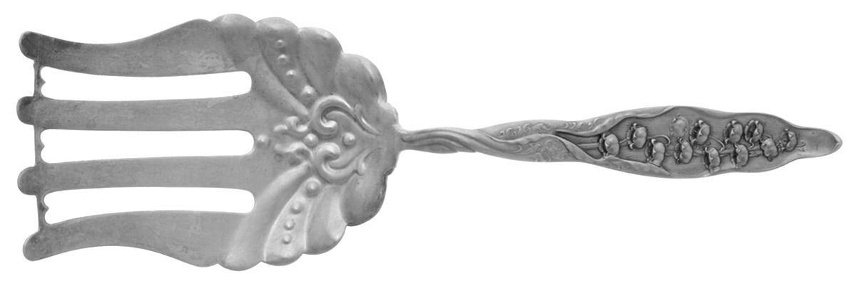 Lily of The Valley (Sterling, 1885, No Monograms) Solid Asparagus Server by Whiting Manf Co-1
