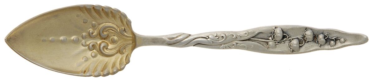 Lily of The Valley (Sterling, 1885, No Monograms) Orange Spoon by Whiting Manf Co-1