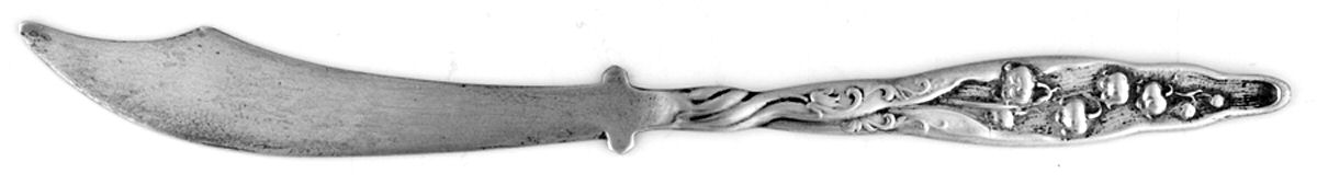 Lily of The Valley (Sterling, 1885, No Monograms) Small Paper Cutter Solid Piece by Whiting Manf Co-1