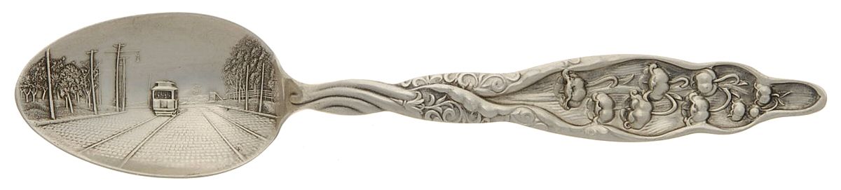 Lily of The Valley (Sterling, 1885, No Monograms) Souvenir Spoon (Teaspoon) by Whiting Manf Co-1
